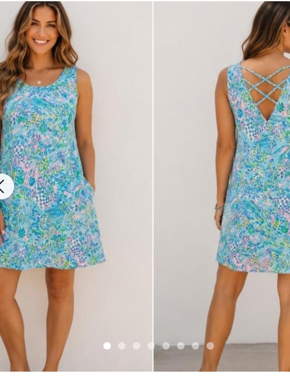 Lilly Pulitzer Kristen Dress Small South Carolina Pima Cotton Criss Cross Back L